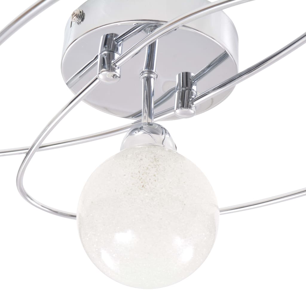 vidaXL Plafondlamp met 5 lampenkappen G9 chroom