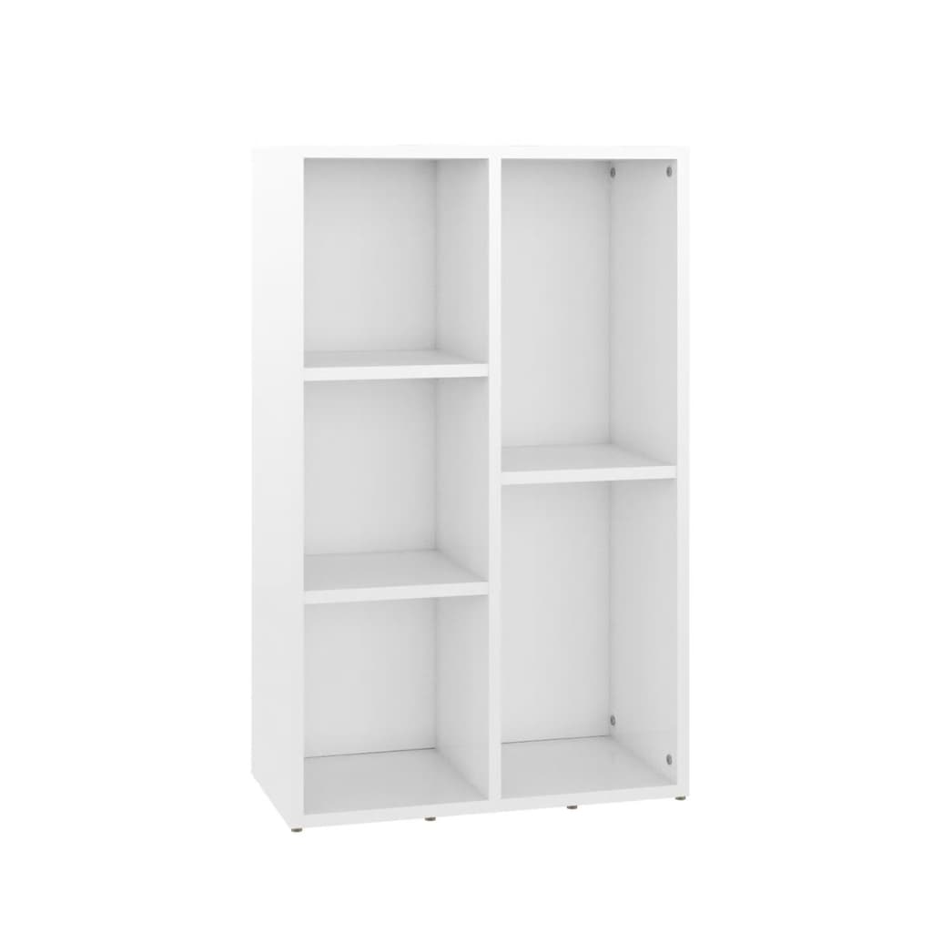 vidaXL Boekenkast/dressoir 50x25x80 cm bewerkt hout hoogglans wit