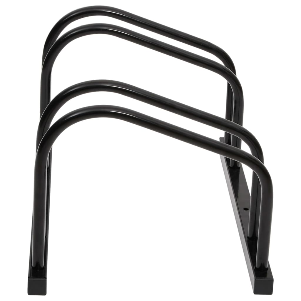 vidaXL Fietsenrek voor 2 fietsen staal zwart