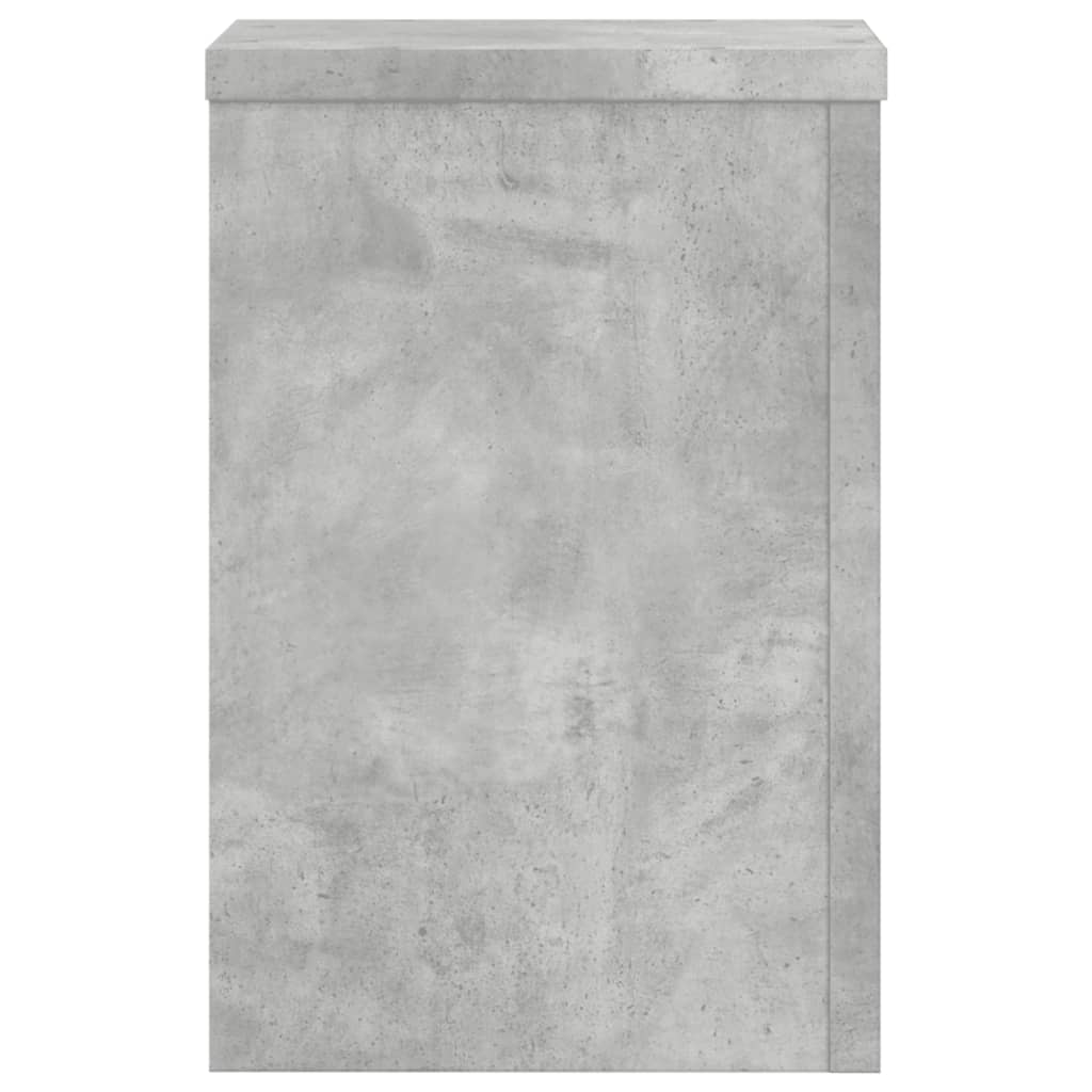 vidaXL Plantenstandaards 2 st 20x20x30 cm bewerkt hout betongrijs