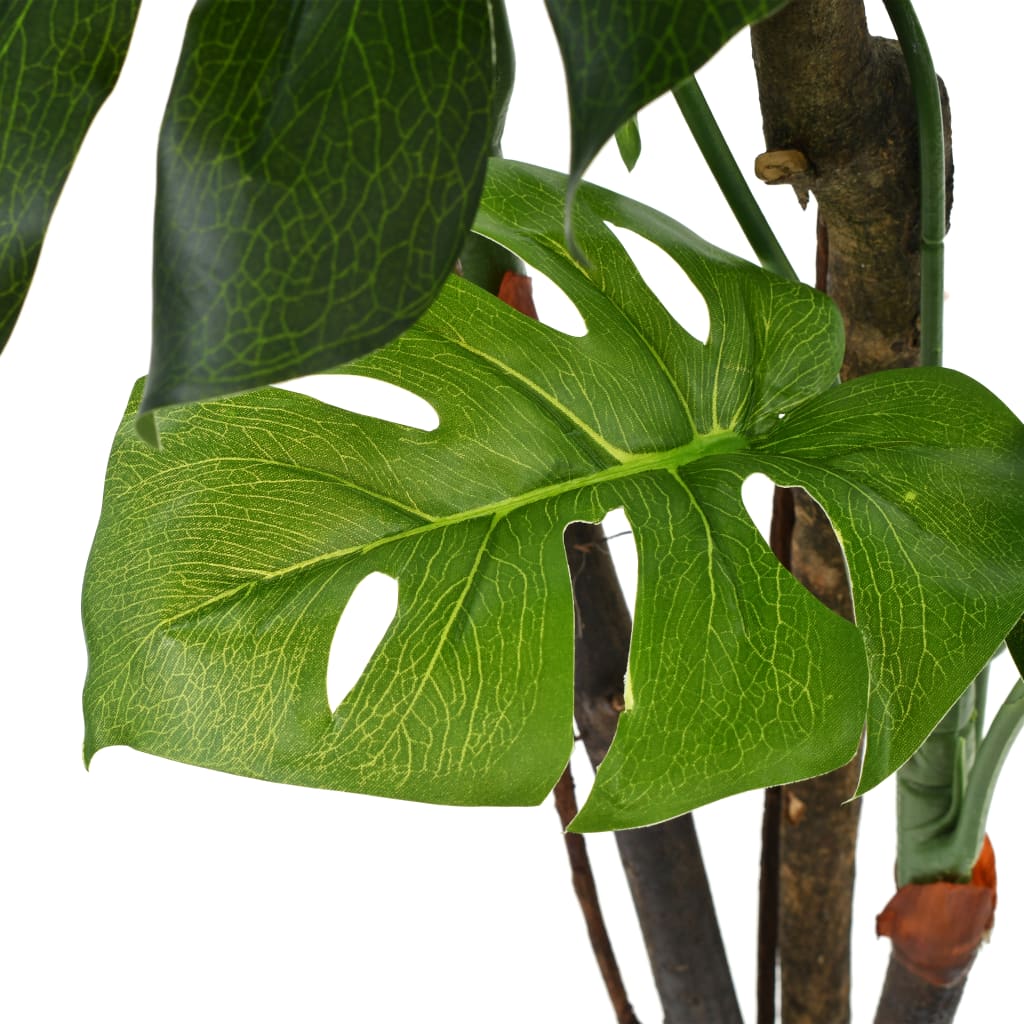 vidaXL Kunstplant met pot monstera 130 cm groen
