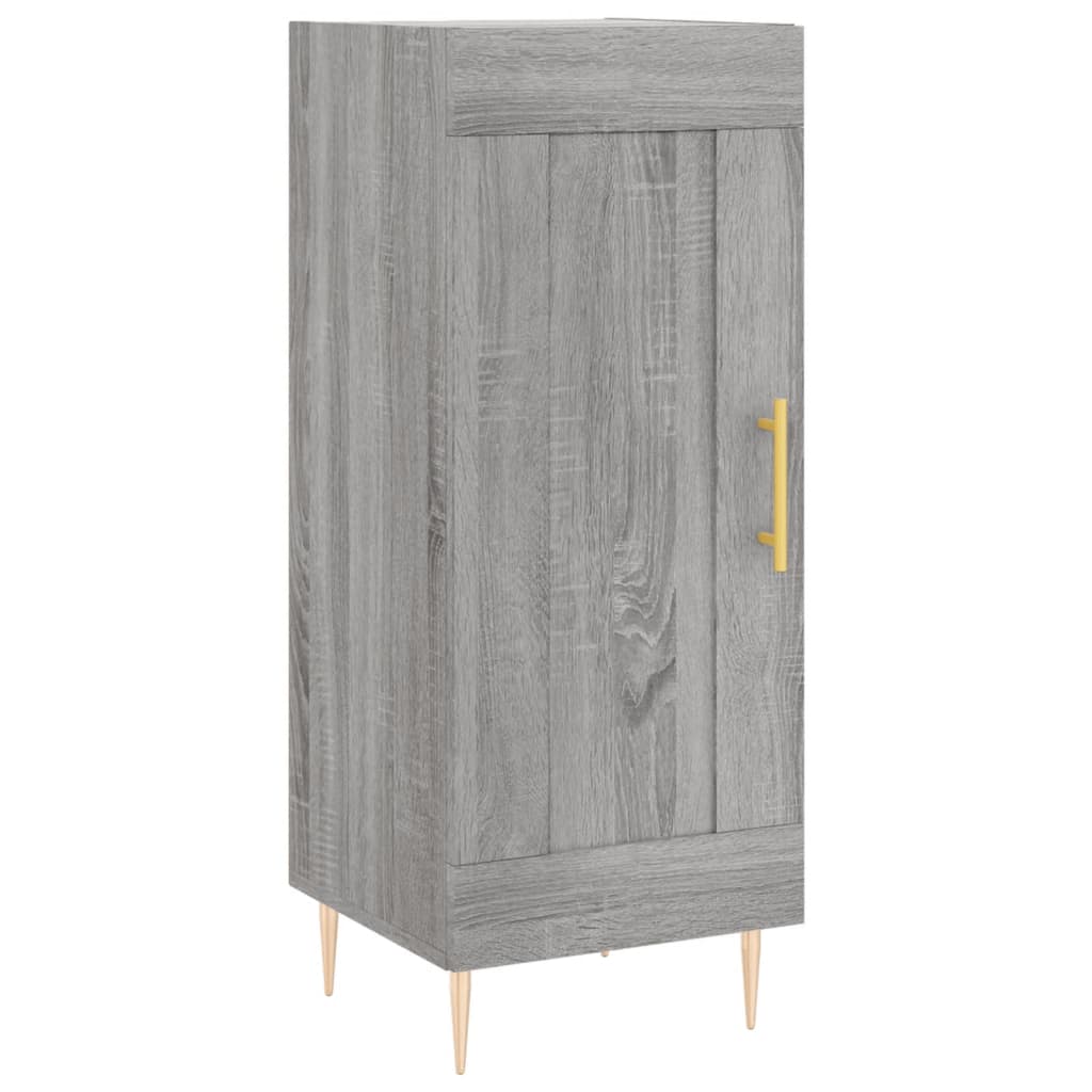 vidaXL Hoge kast 34,5x34x180 cm bewerkt hout grijs sonoma eikenkleurig