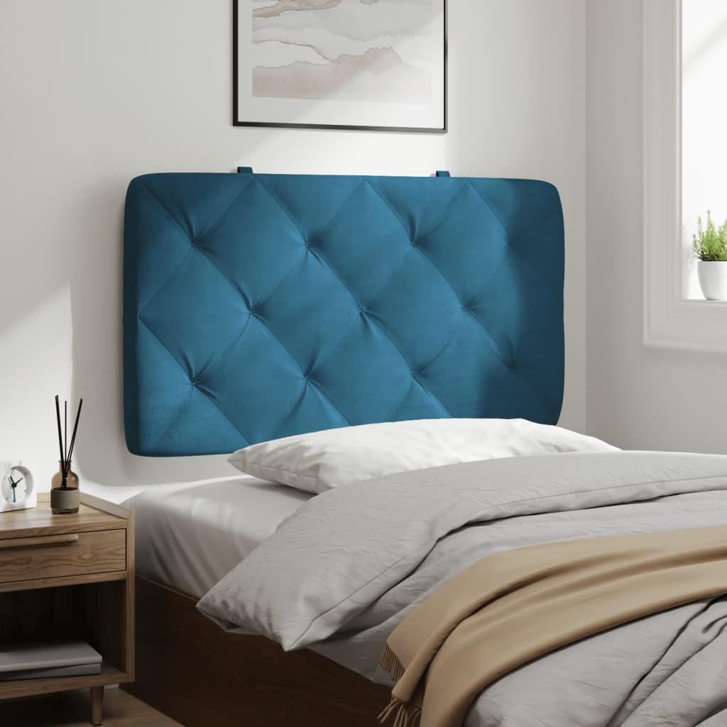 vidaXL Hoofdbordkussen 80 cm fluweel blauw