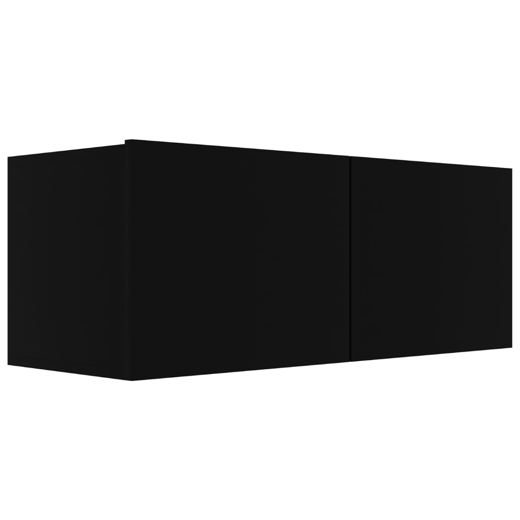 vidaXL 3-delige Tv-meubelset bewerkt hout zwart