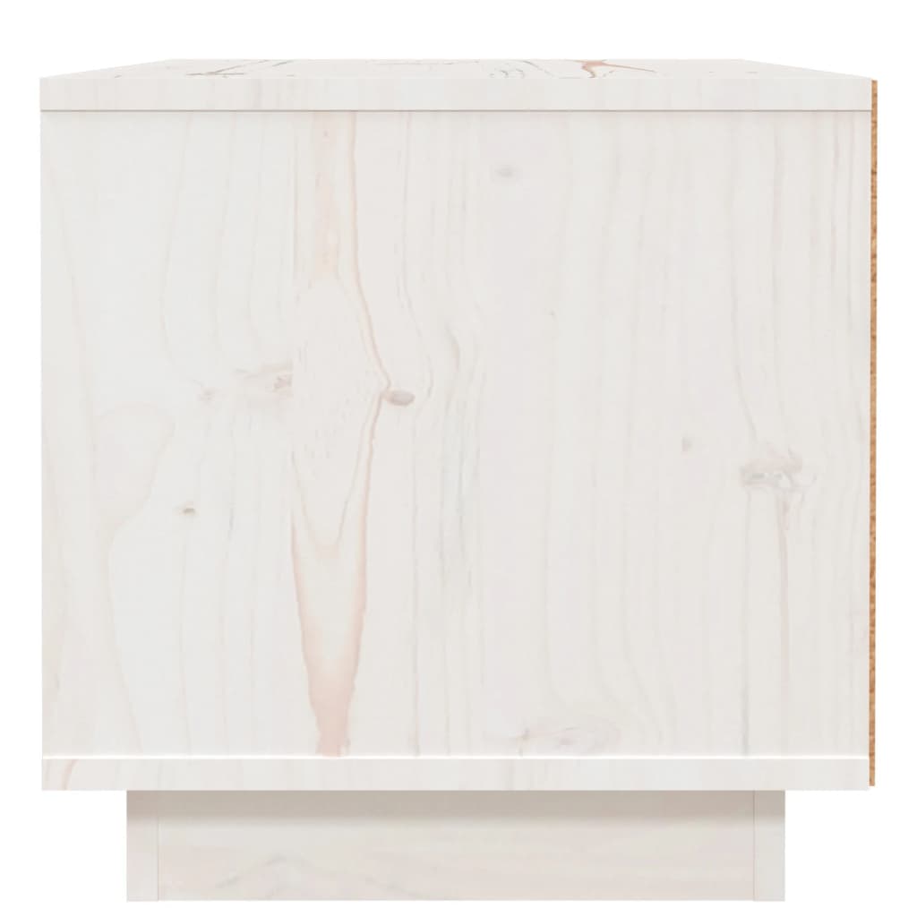 vidaXL Nachtkastje 40x34x35 cm massief grenenhout wit