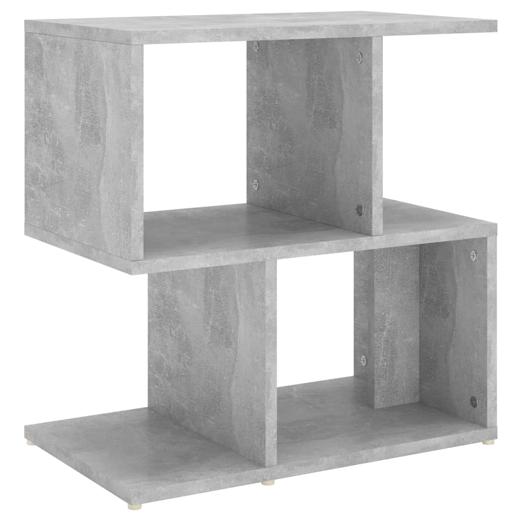 vidaXL Nachtkastje 50x30x51,5 cm bewerkt hout betongrijs