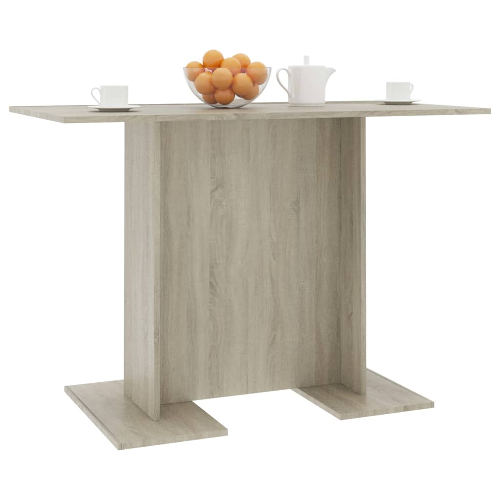 vidaXL Eettafel 110x60x75 cm bewerkt hout sonoma eikenkleurig