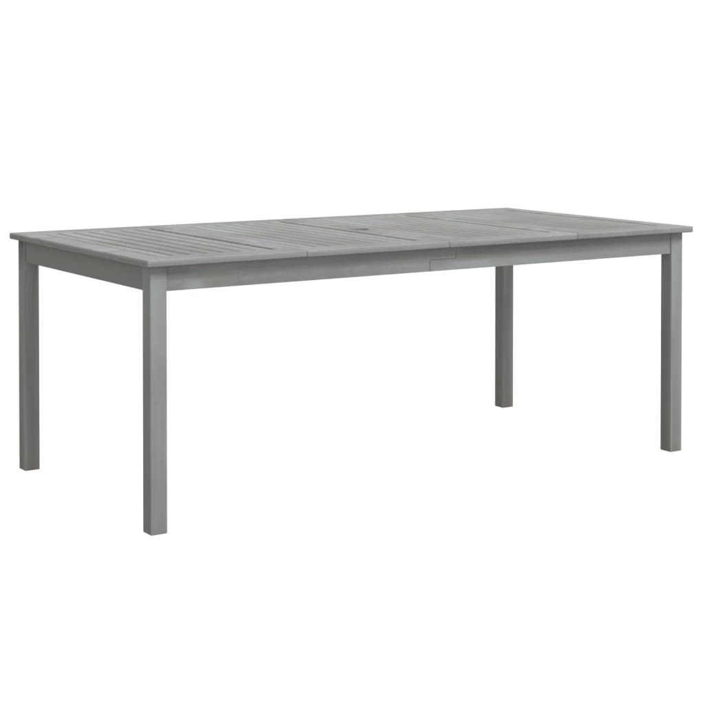 vidaXL Tuintafel 200x100x75 cm massief acaciahout grijs