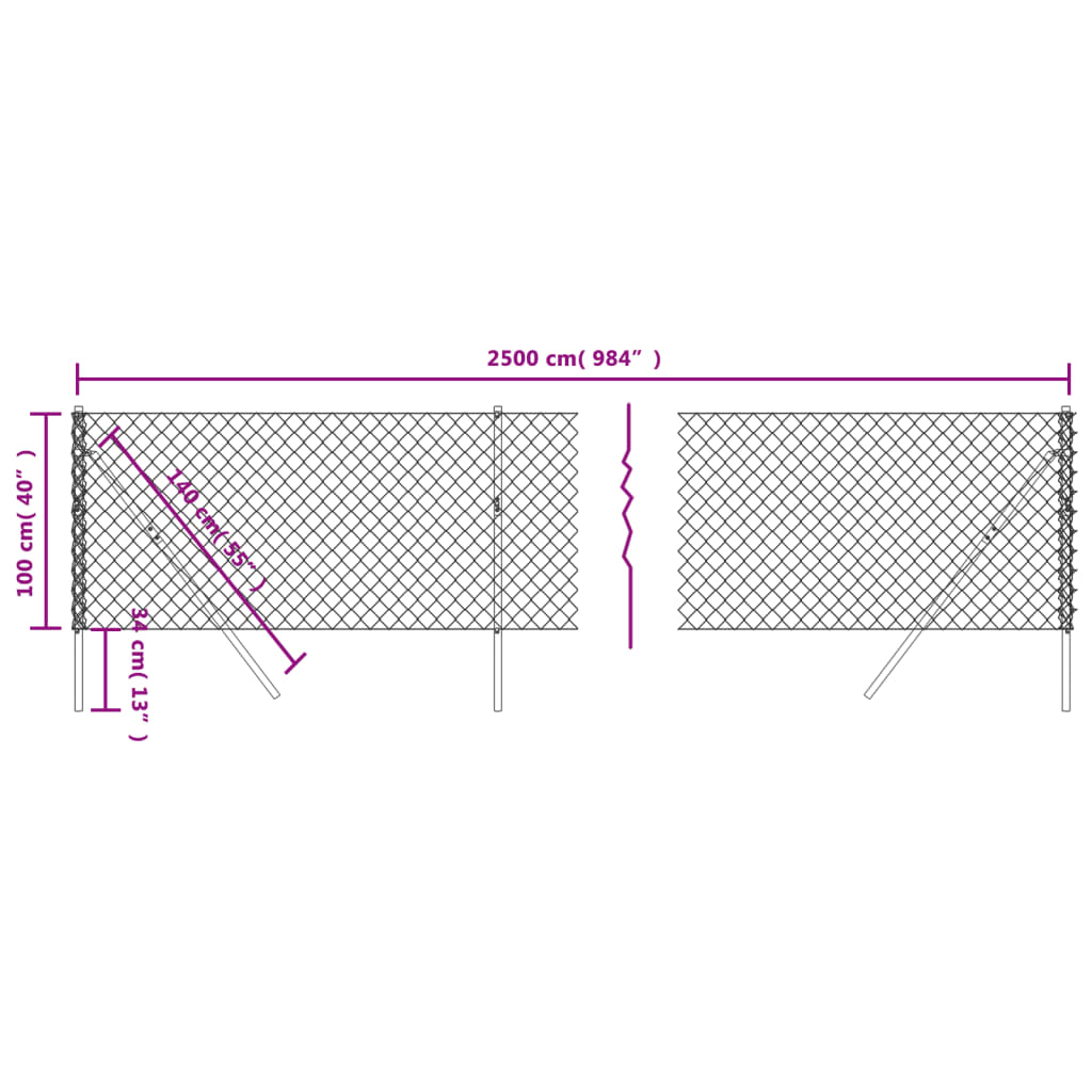 vidaXL Gaashek 1x25 m groen