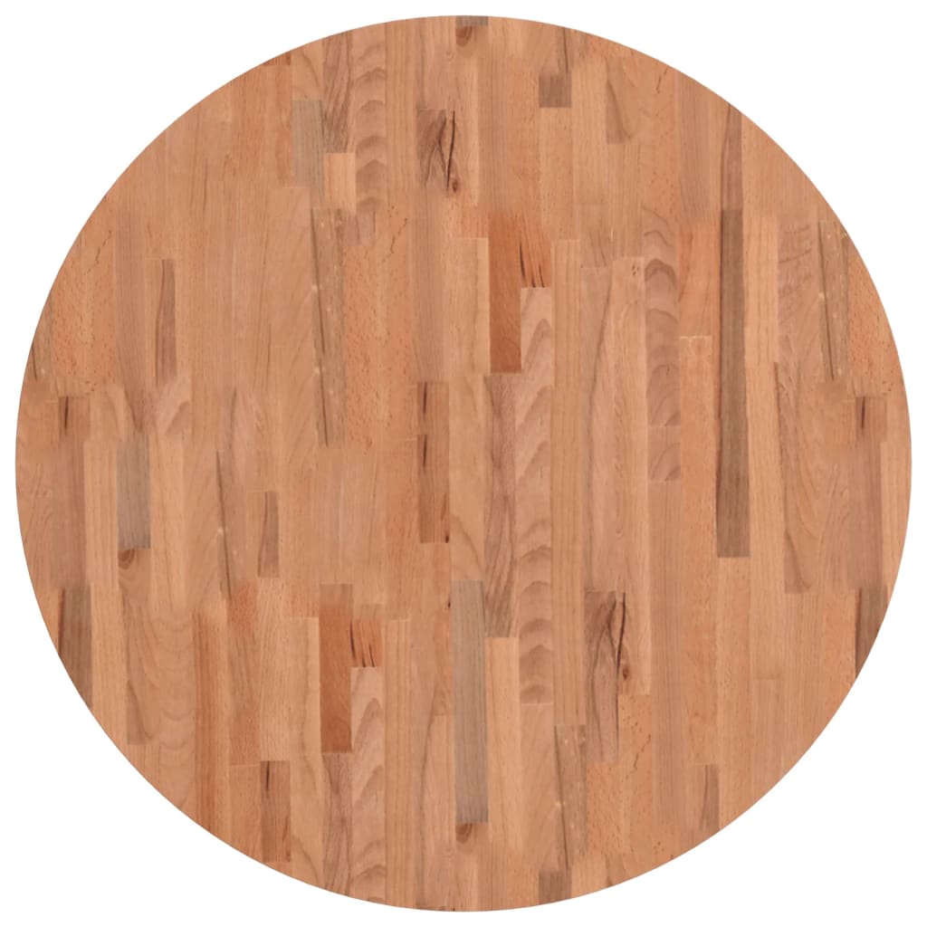 vidaXL Tafelblad rond Ø90x4 cm massief beukenhout