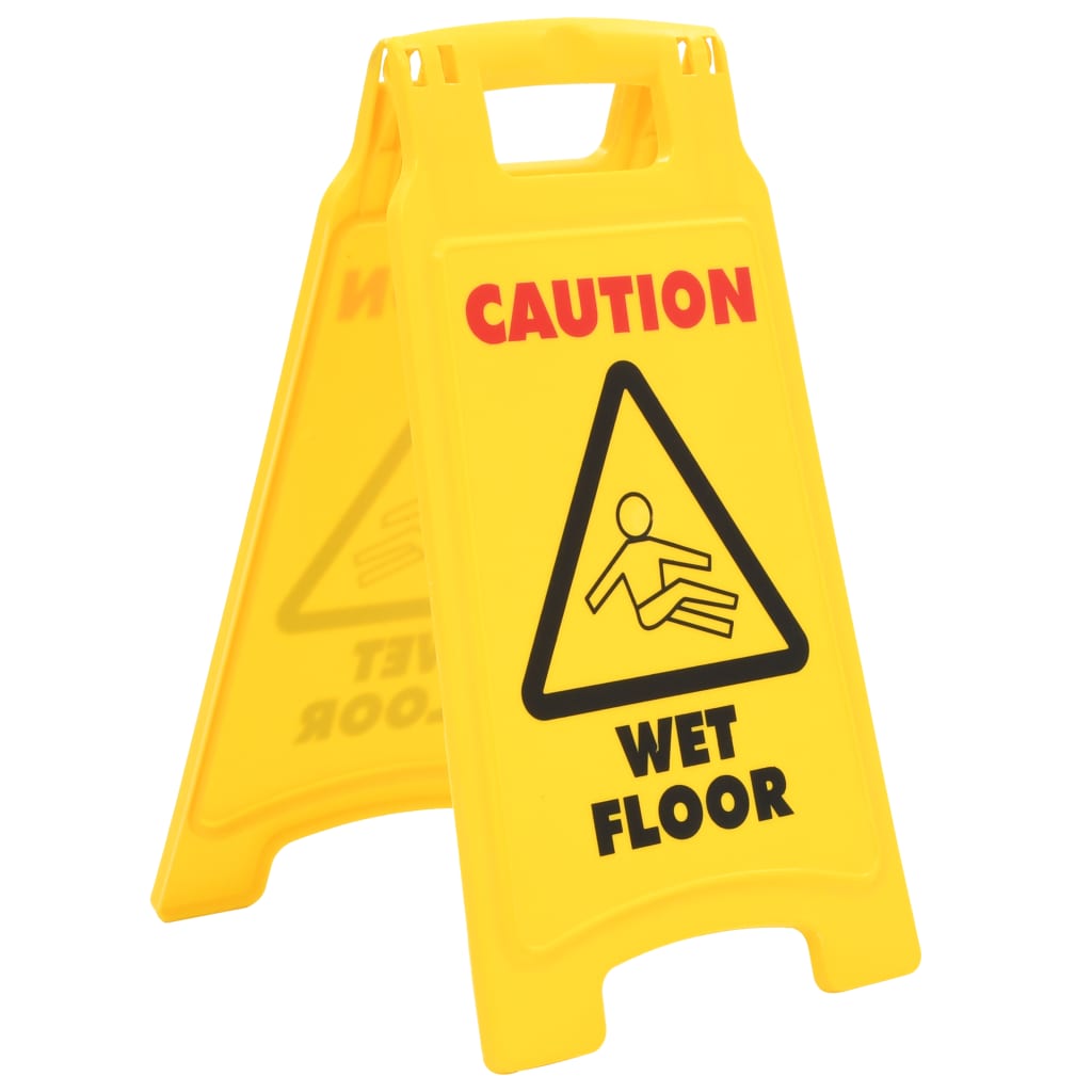 vidaXL Waarschuwingsborden Caution Wet Floor 47 cm kunststof 2 st
