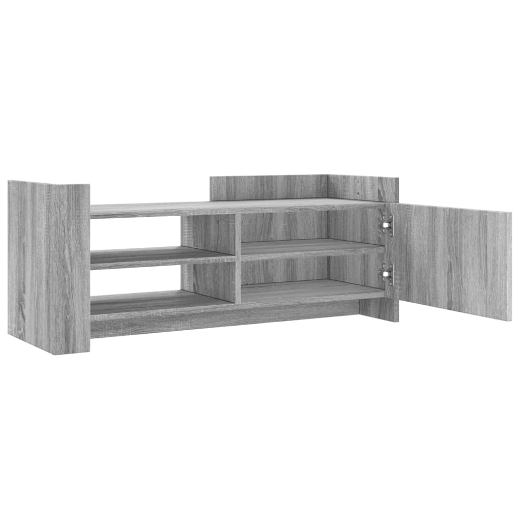 vidaXL Tv-meubel 100x35x40 cm bewerkt hout grijs sonoma eikenkleurig