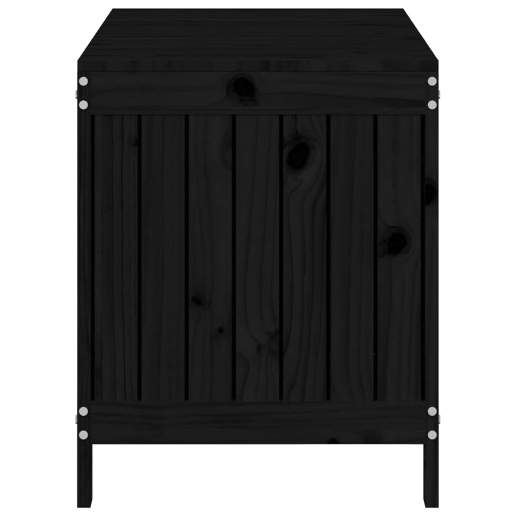 vidaXL Tuinbox 115x49x60 cm massief grenenhout zwart