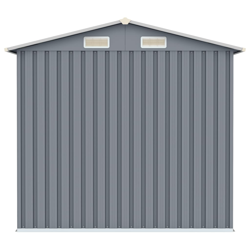 vidaXL Tuinschuur 205x129x183 cm gegalvaniseerd staal grijs