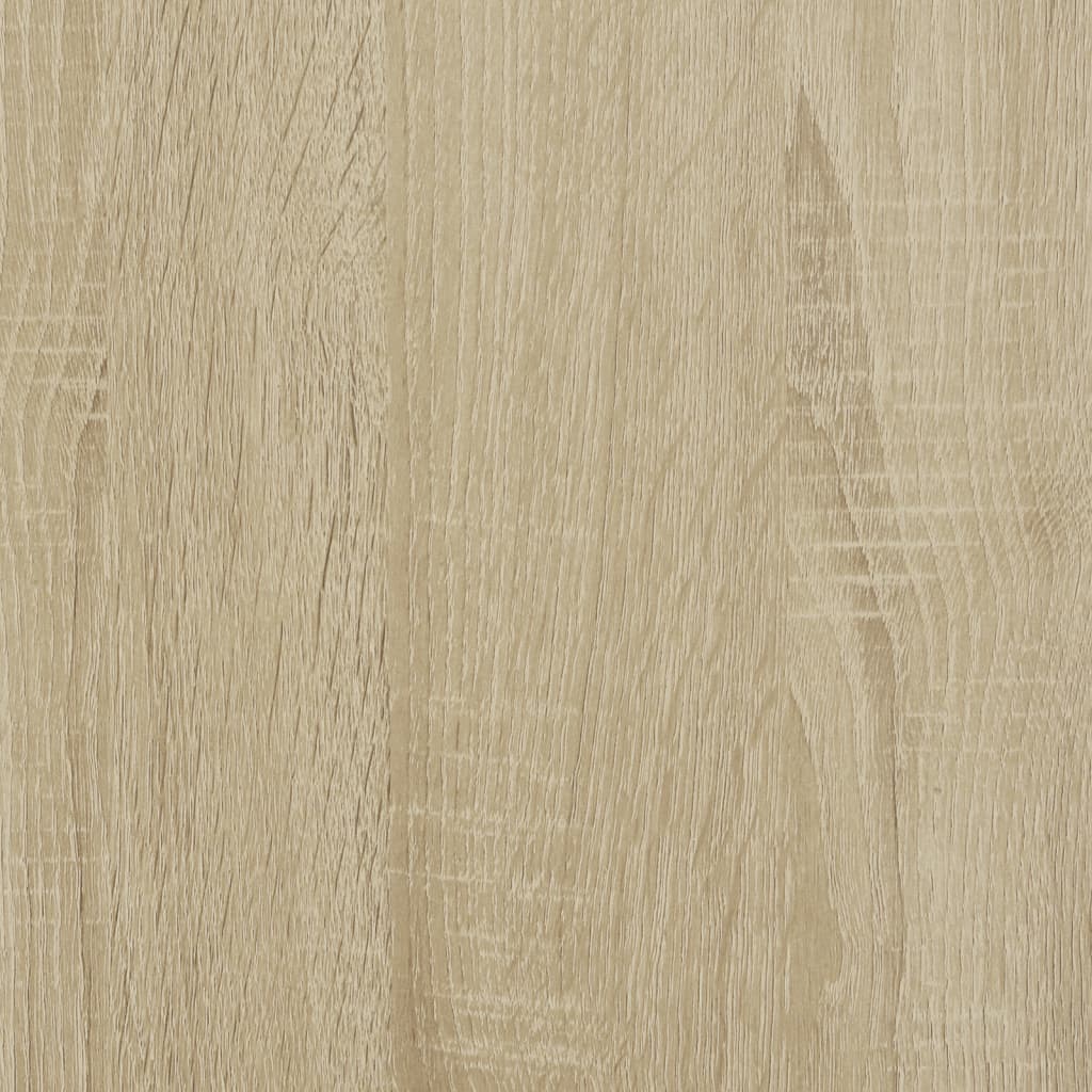 vidaXL Salontafel 70x50x50 cm bewerkt hout en metaal sonoma eikenkleur