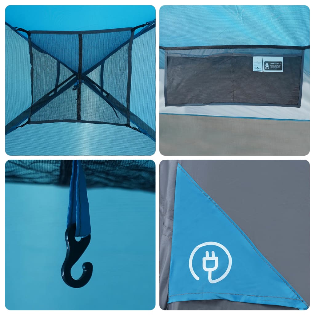 vidaXL Koepeltent 2-persoons waterdicht blauw