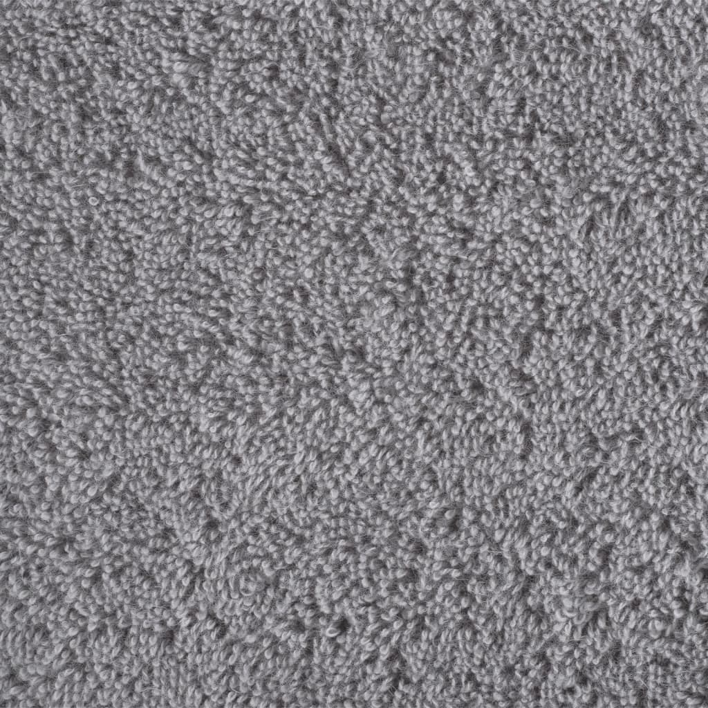 vidaXL 8-delige Handdoekenset 600 g/m² 100% katoen grijs