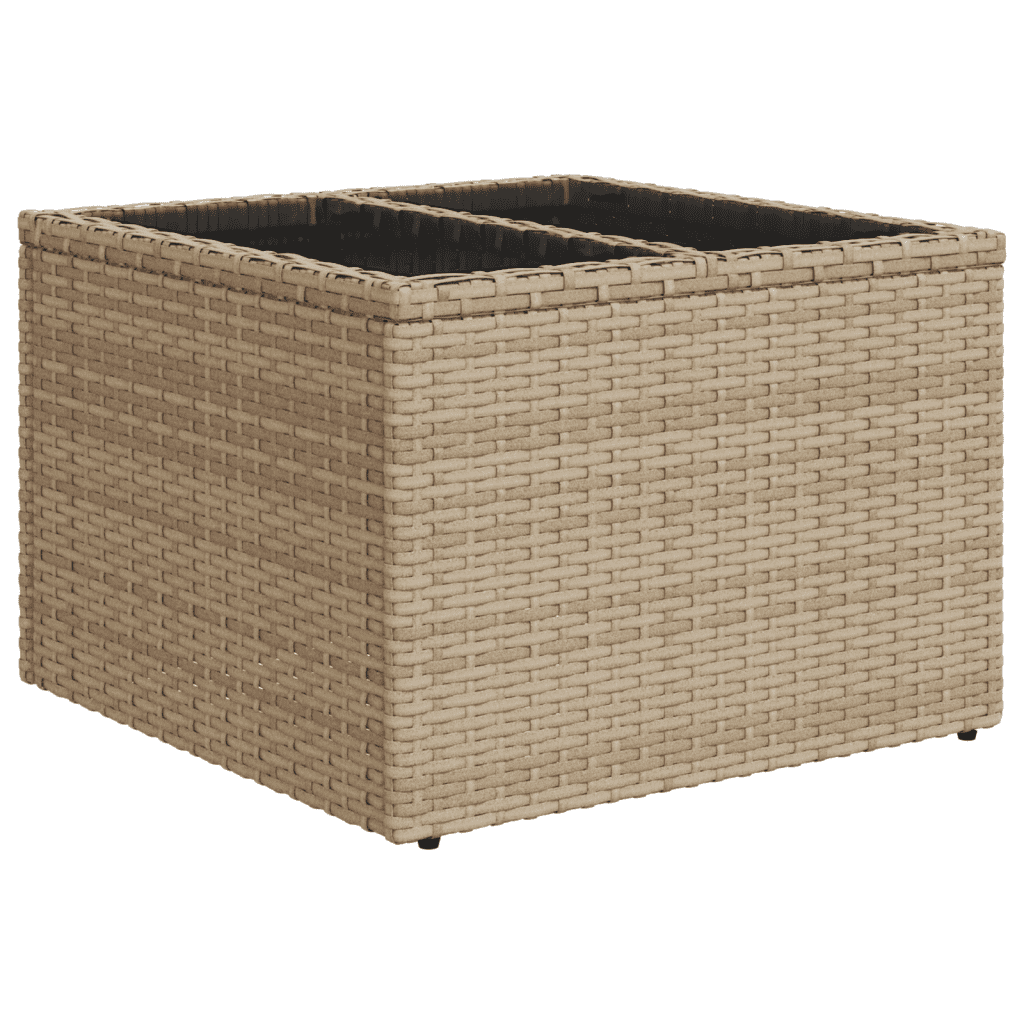 vidaXL 12-delige Loungeset met kussens poly rattan beige