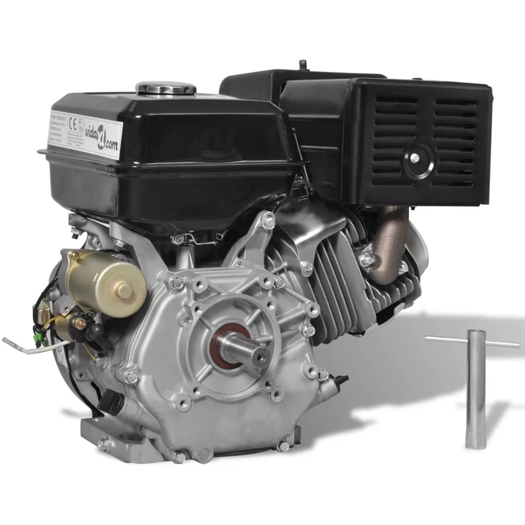 vidaXL Benzinemotor 15 pk 11 kW zwart