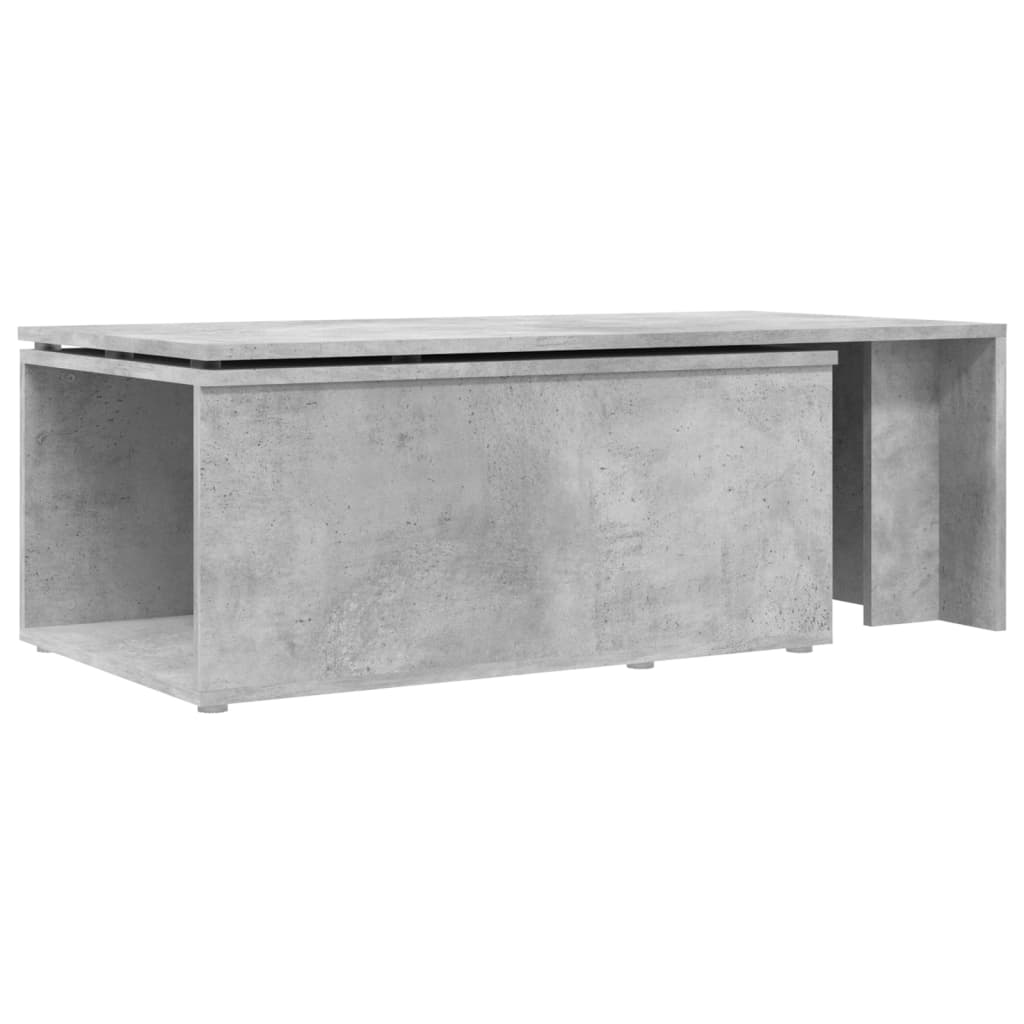 vidaXL Salontafel 150x50x35 cm bewerkt hout betongrijs