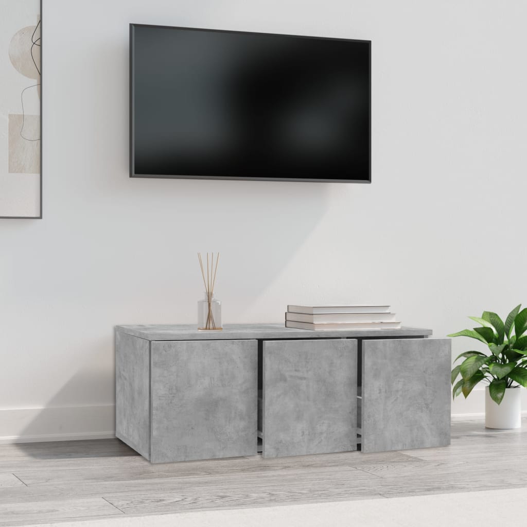 vidaXL Tv-meubel 80x34x30 cm bewerkt hout betongrijs