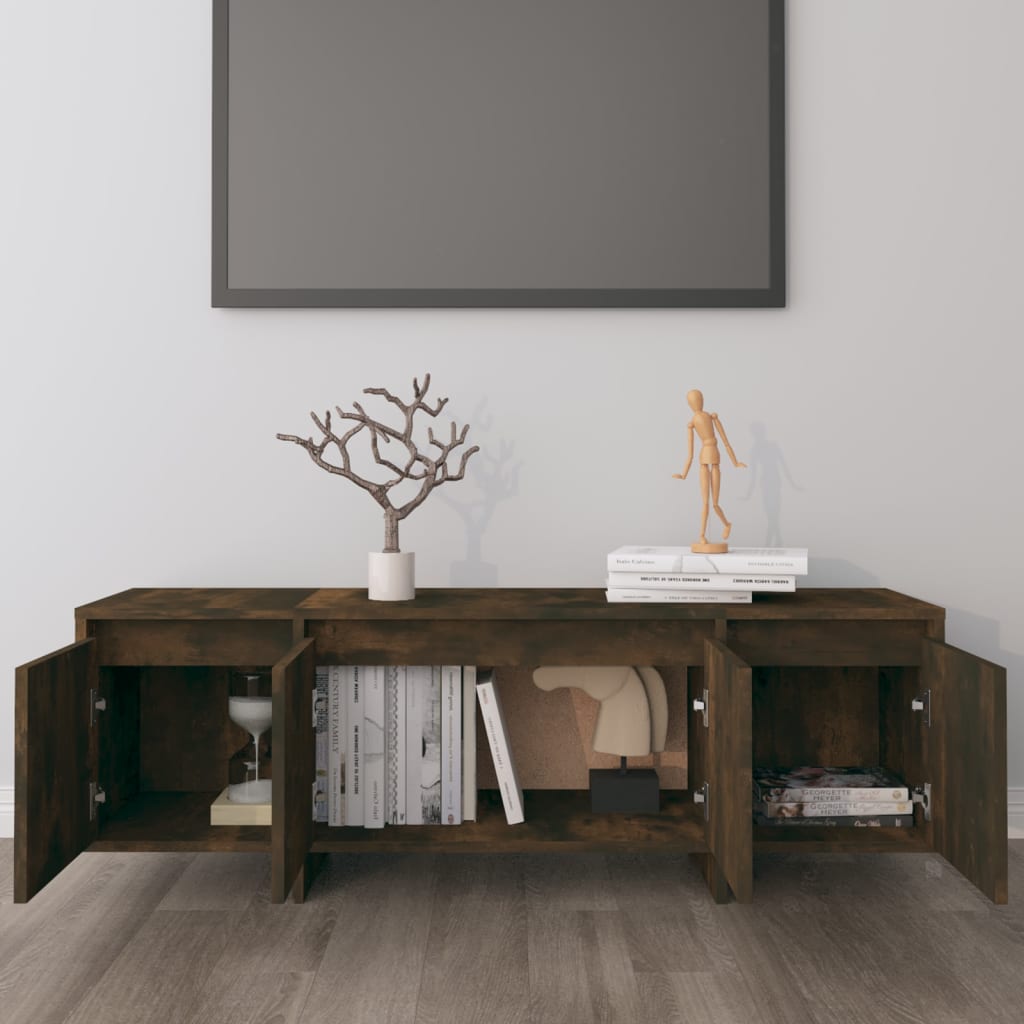 vidaXL Tv-meubel 120x30x40,5 cm bewerkt hout gerookt eikenkleurig