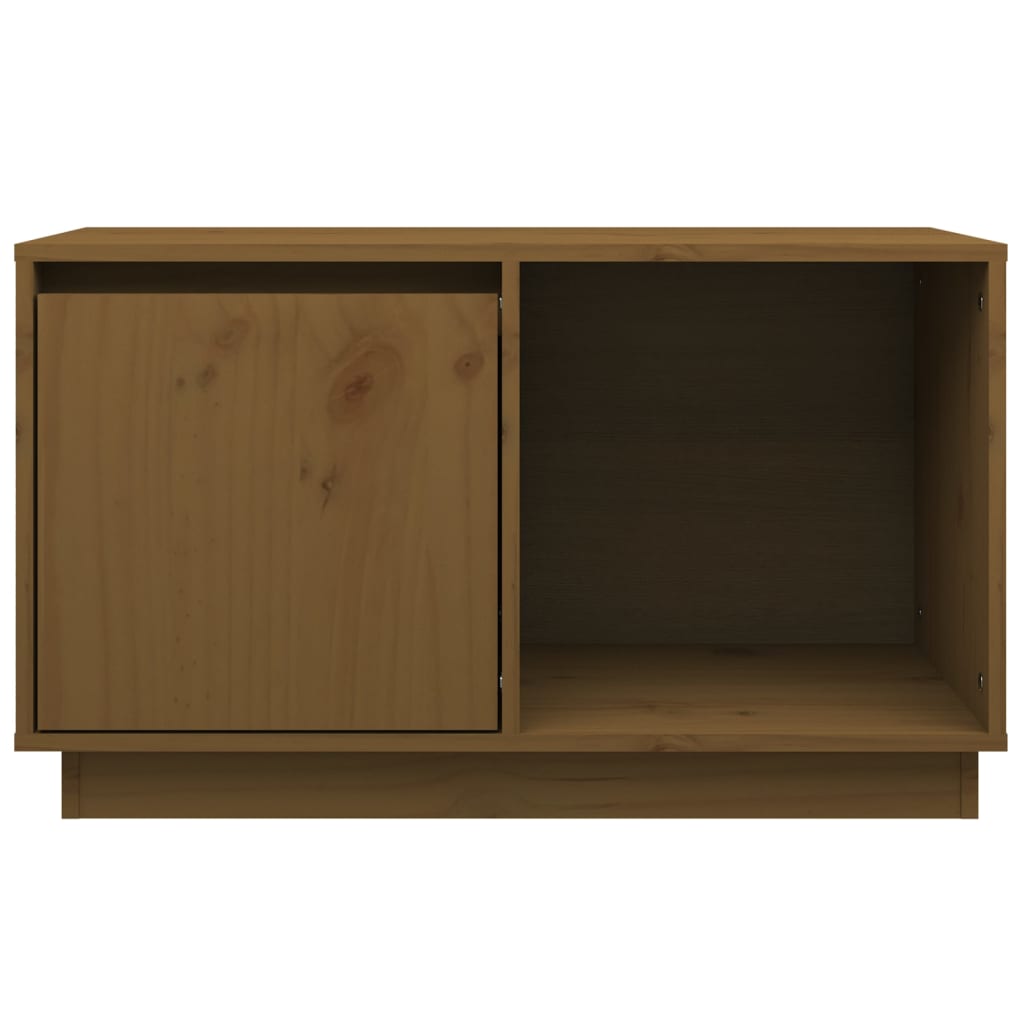 vidaXL Tv-meubel 74x35x44 cm massief grenenhout honingbruin