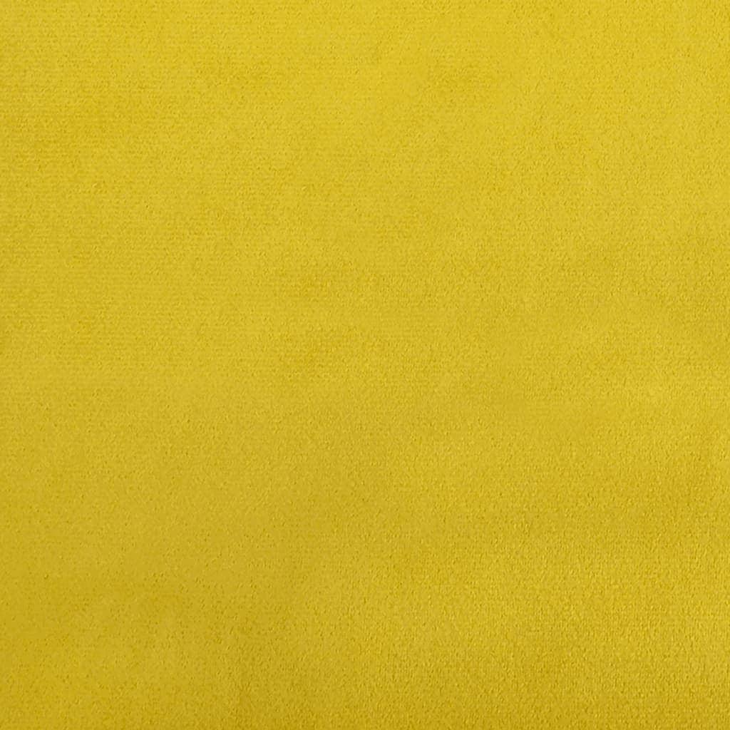 vidaXL Bank met kussens 2-zits fluweel geel