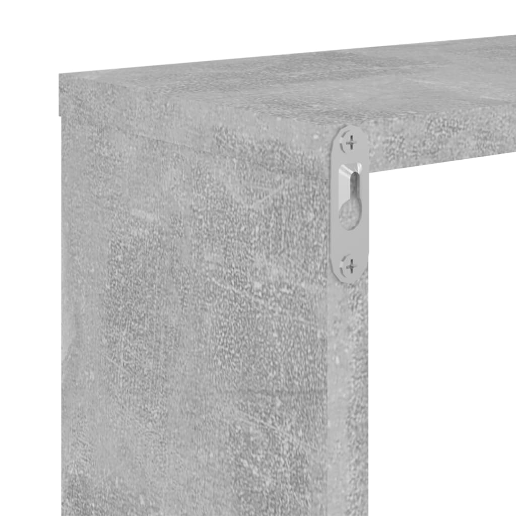 vidaXL Wandschappen kubus 6 st 26x15x26 cm betongrijs