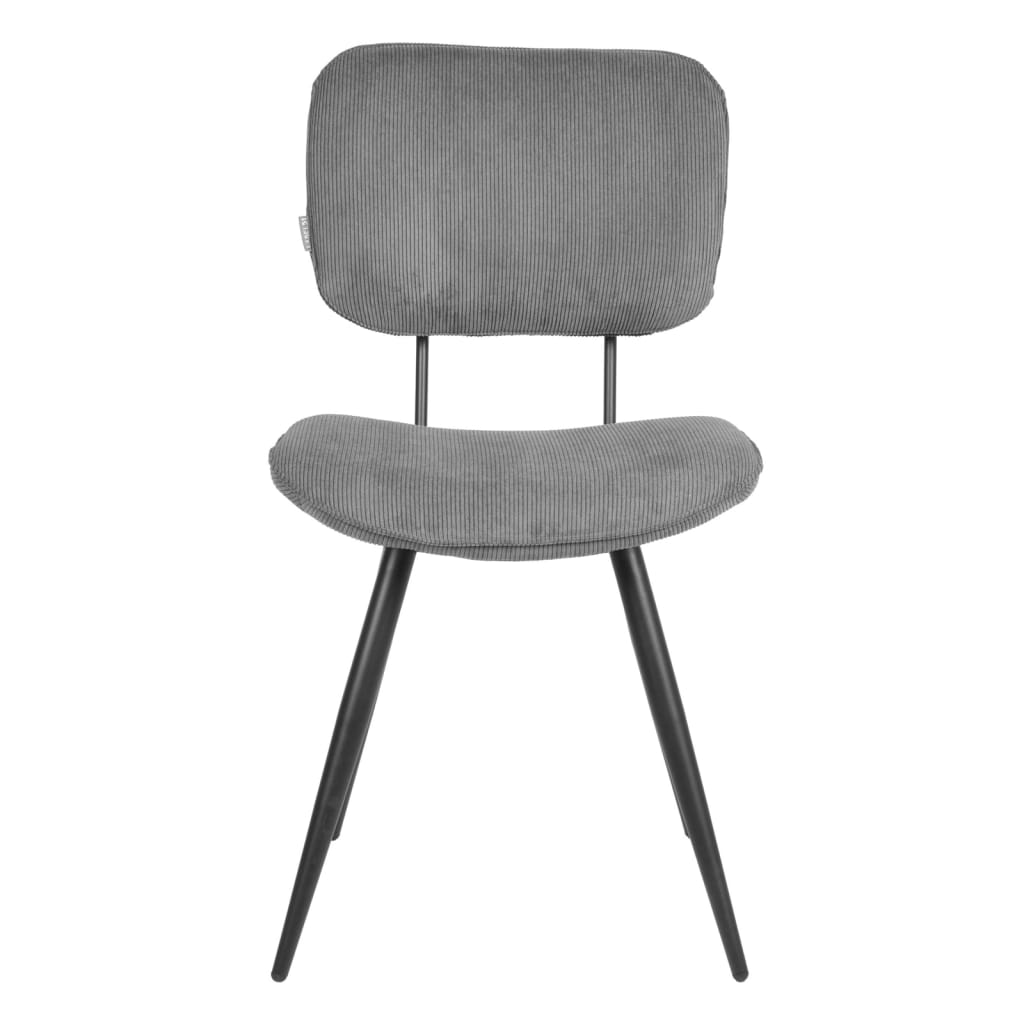 LABEL51 Eetkamerstoelen 2 st Vic 49x60x87 cm donkergrijs