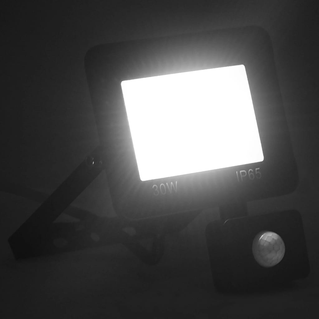 vidaXL Spotlight met sensor LED 30 W koudwit