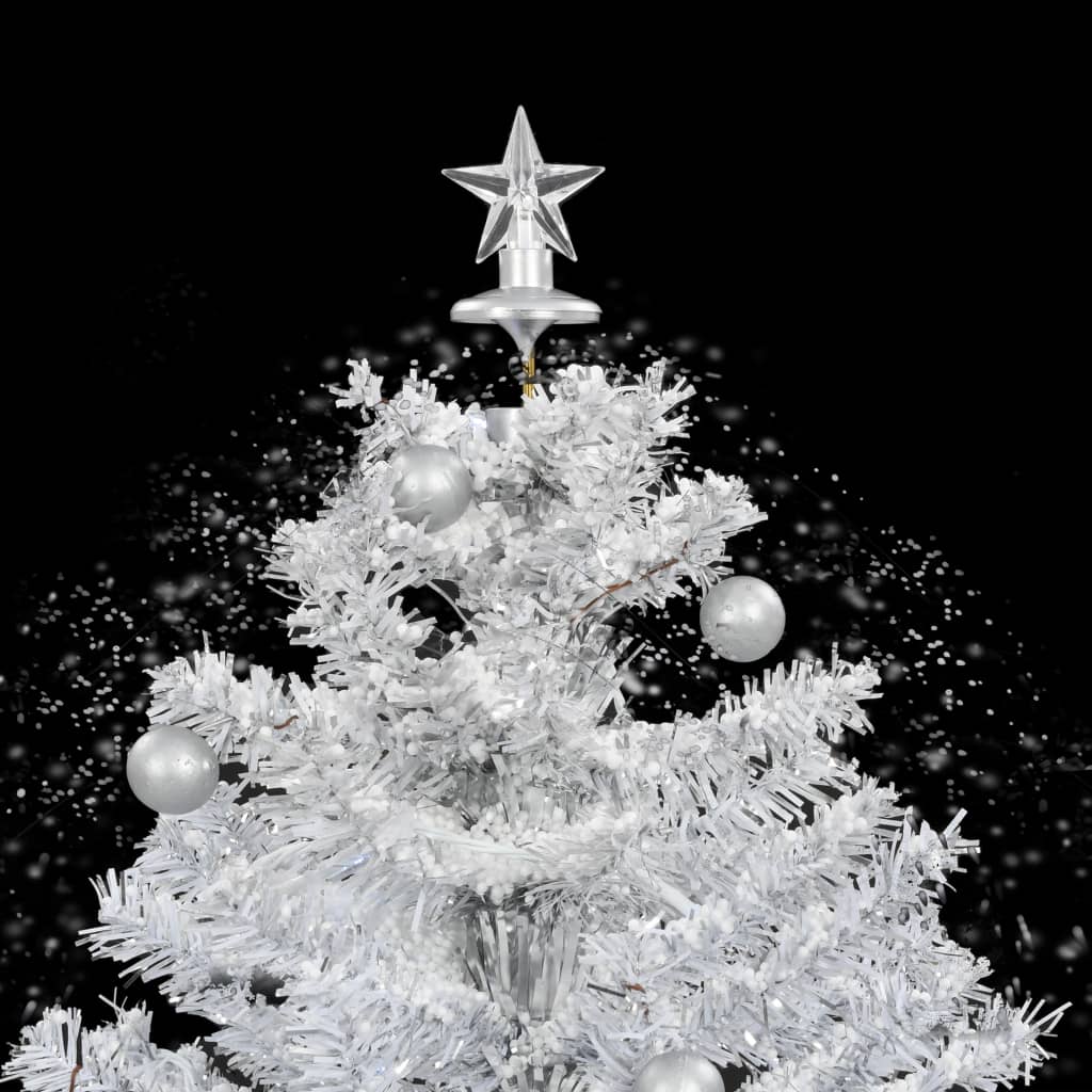 vidaXL Kerstboom sneeuwend met paraplubasis 75 cm wit