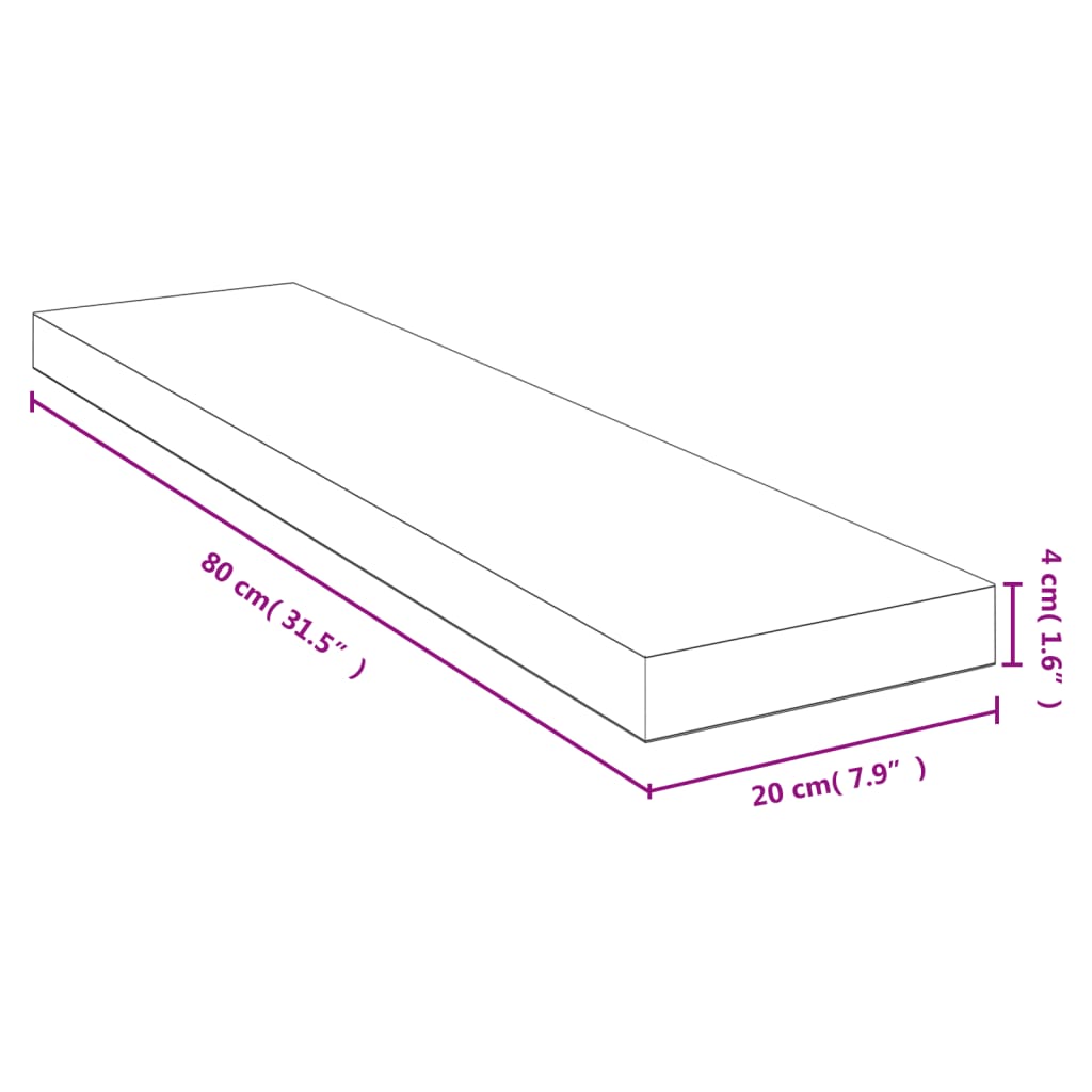 vidaXL Wandschap 80x20x4 cm bamboe