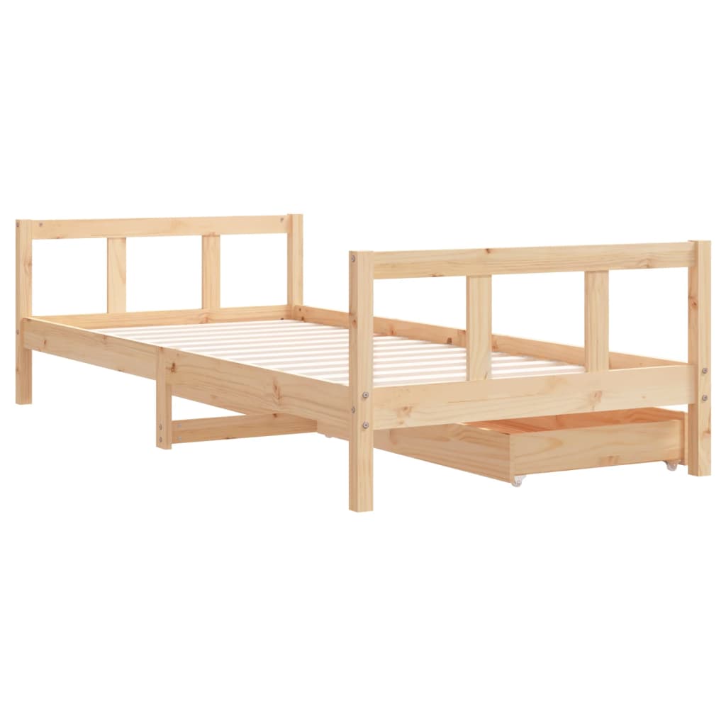 vidaXL Kinderbedframe 90x200 cm massief grenenhout