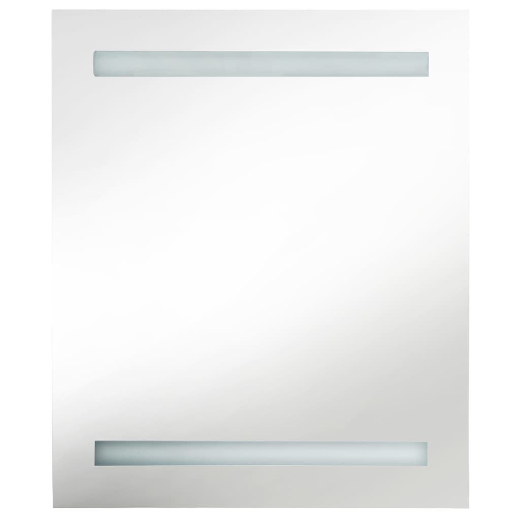 vidaXL Badkamerkast met spiegel en LED 50x14x60 cm wit eikenkleurig