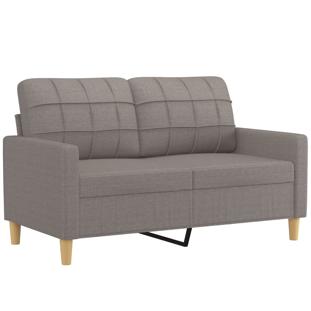 vidaXL 4-delige Loungeset met kussens stof taupe