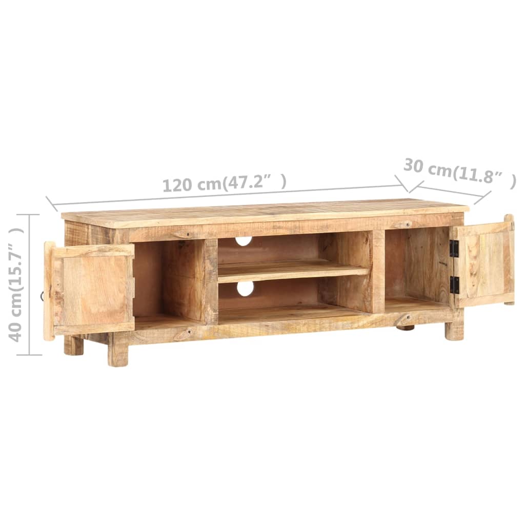 vidaXL Tv-meubel 120x30x40 cm ruw mangohout