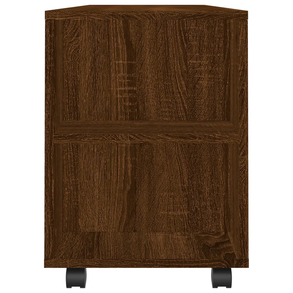 vidaXL Tv-meubel 102x34,5x43 cm bewerkt hout bruin eikenkleur