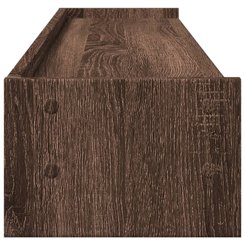 vidaXL Monitorstandaard 100x24x16 cm bewerkt hout bruin eikenkleurig