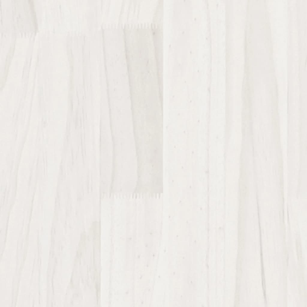 vidaXL Boekenkast met 4 schappen 80x30x140 cm massief grenenhout wit