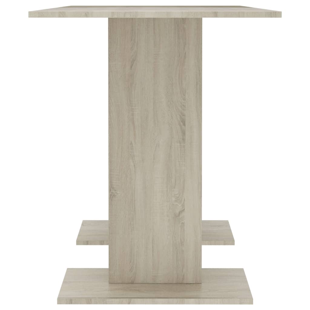 vidaXL Eettafel 110x60x75 cm bewerkt hout sonoma eikenkleurig