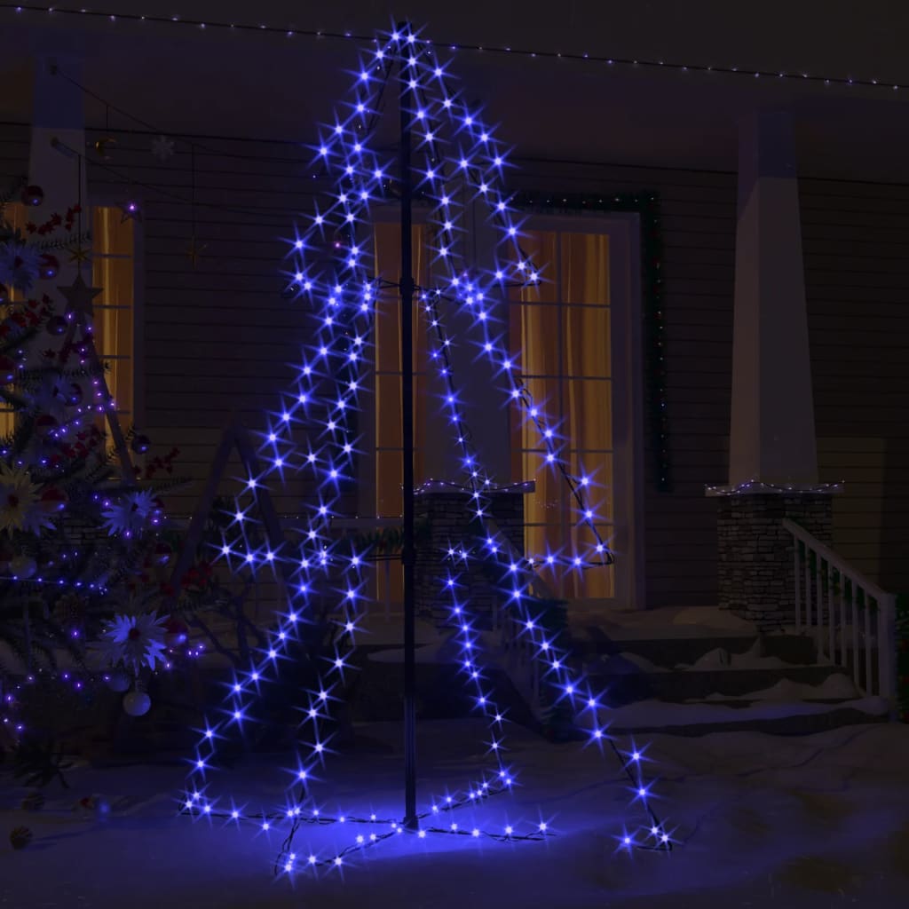 vidaXL Kegelkerstboom 200 LED's binnen en buiten 98x150 cm