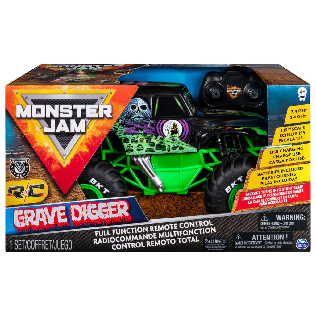 Monster Jam Truck Grave Digger radiografisch bestuurbaar 1:15