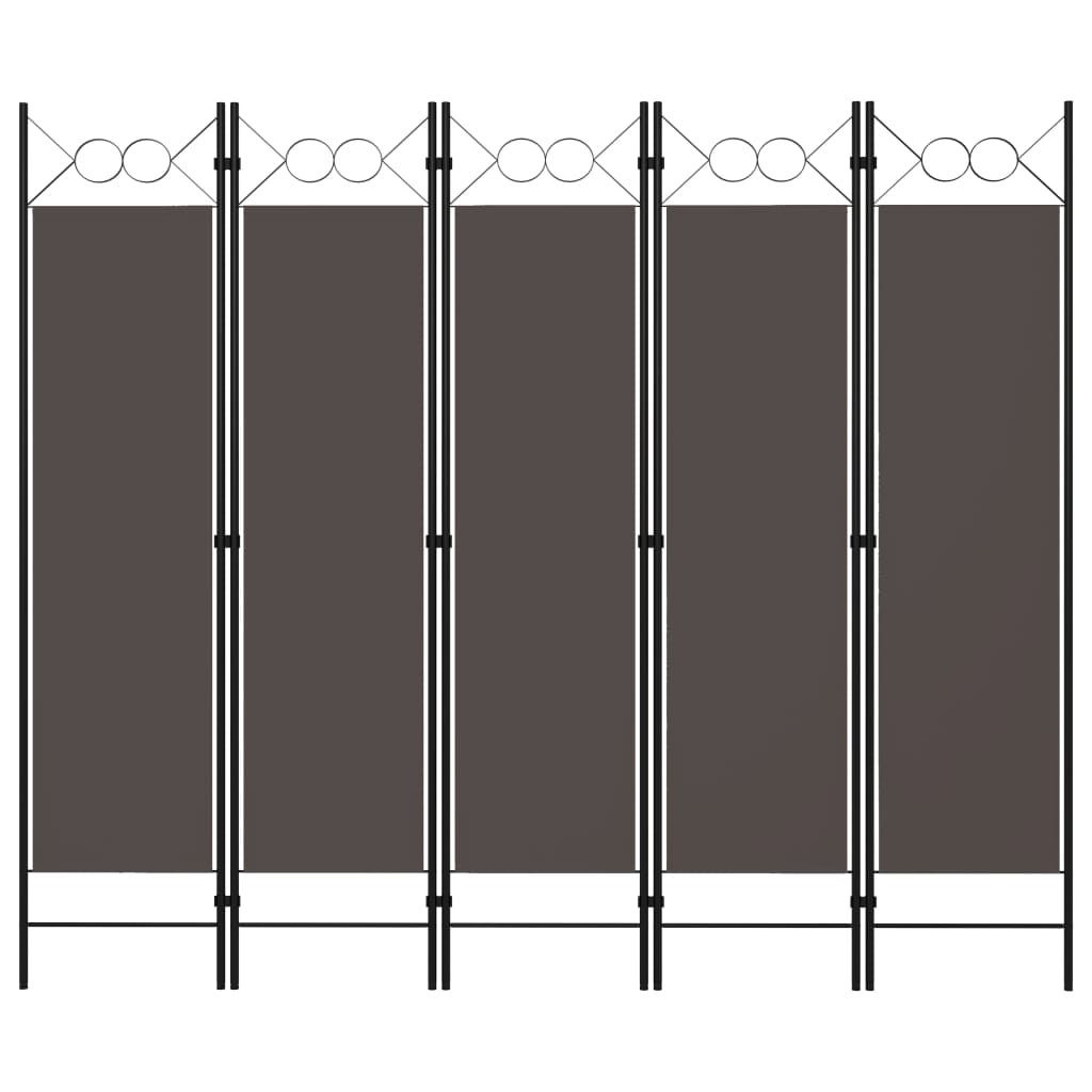 vidaXL Kamerscherm met 5 panelen 200x180 cm antraciet