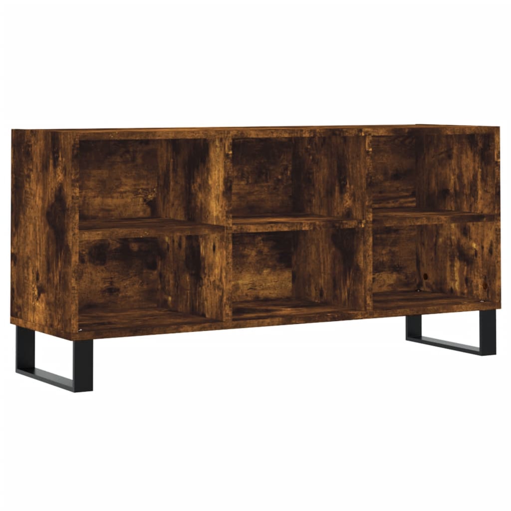vidaXL Tv-meubel 103,5x30x50 cm bewerkt hout gerookt eikenkleurig