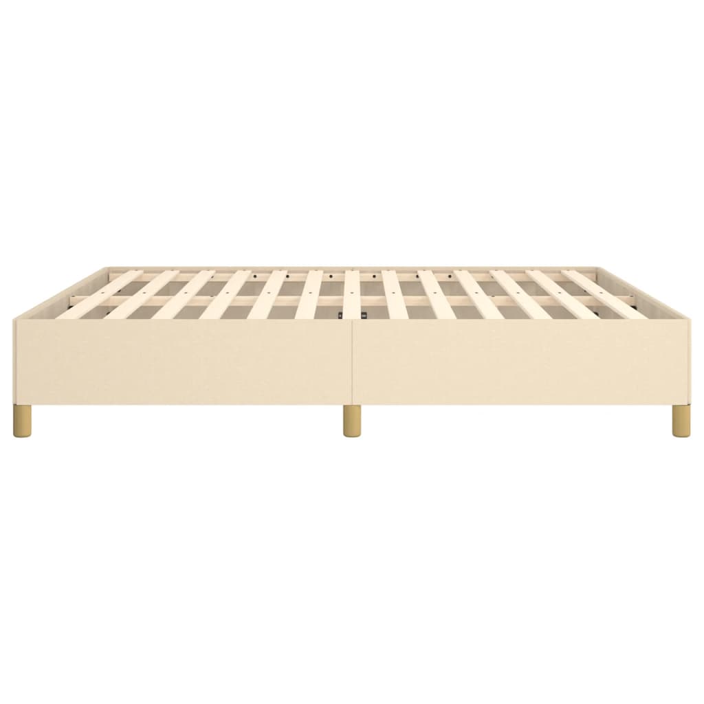 vidaXL Bedframe zonder matras stof crèmekleurig 180x200 cm