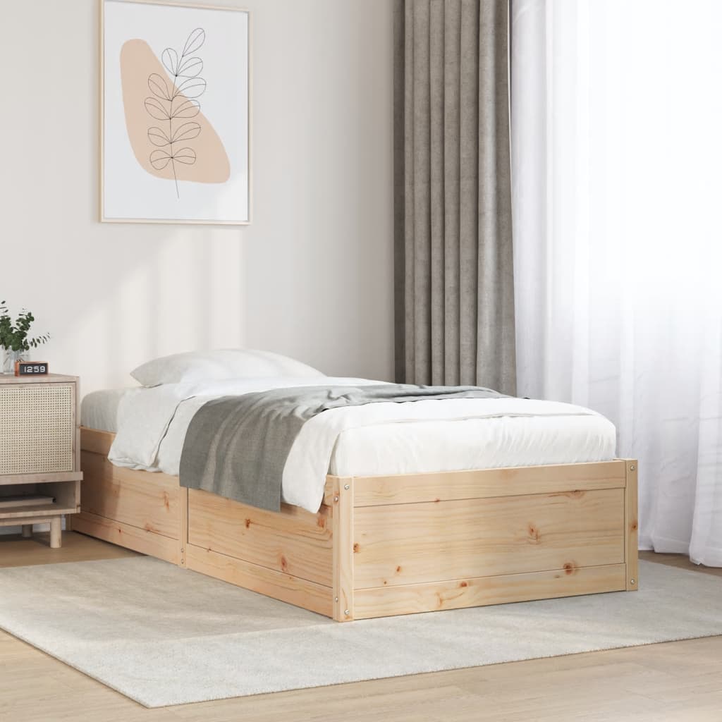 vidaXL Bedframe zonder matras massief grenenhout 100x200 cm