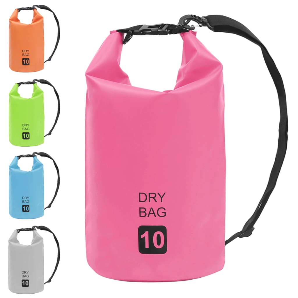 vidaXL Drybag 10 L PVC roze