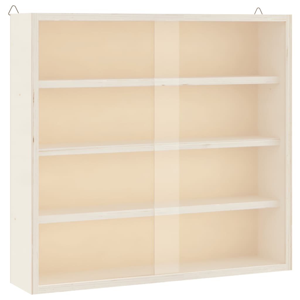 Houten verzamelvitrine met deuren 80x8,5x37 cm | -nl