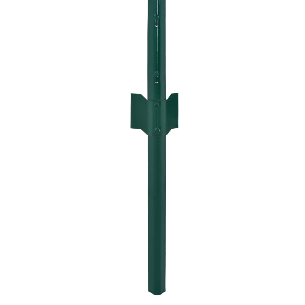 vidaXL Draadgaashek met palen 25x0,75 m staal groen